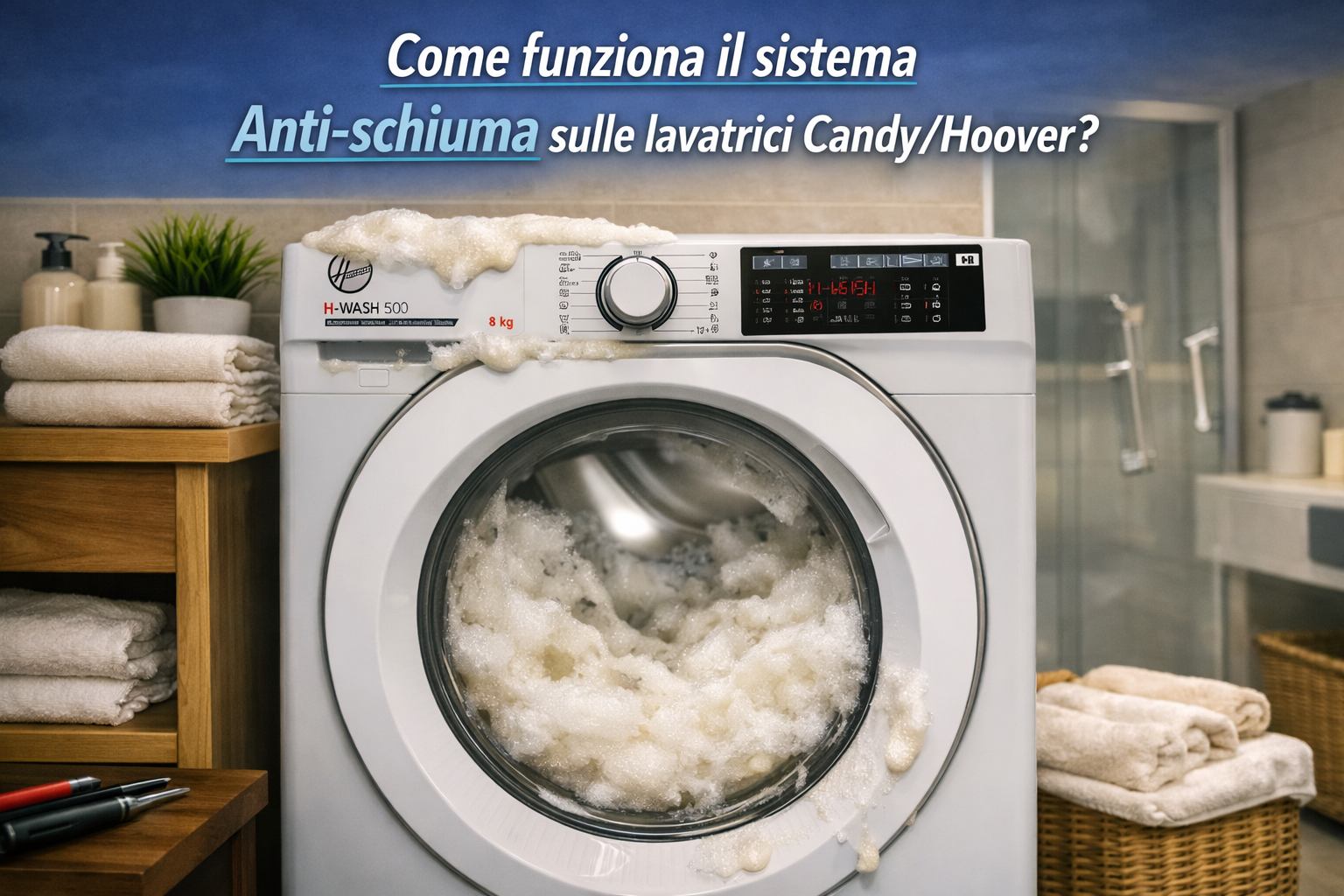 Come funziona il sistema Anti-schiuma sulle lavatrici Candy/Hoover? (Video)